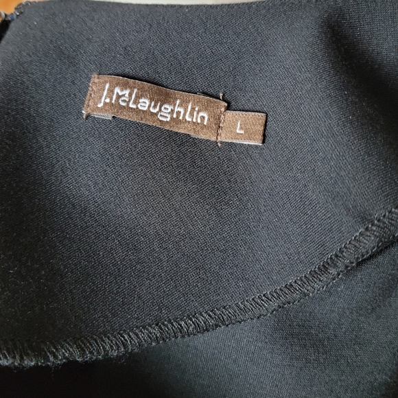 J.McLaughlin Letty Bell Sleeve Black Dress - Size Large - Picture 8 of 9